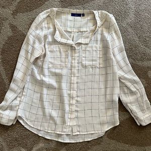 White checked blouse